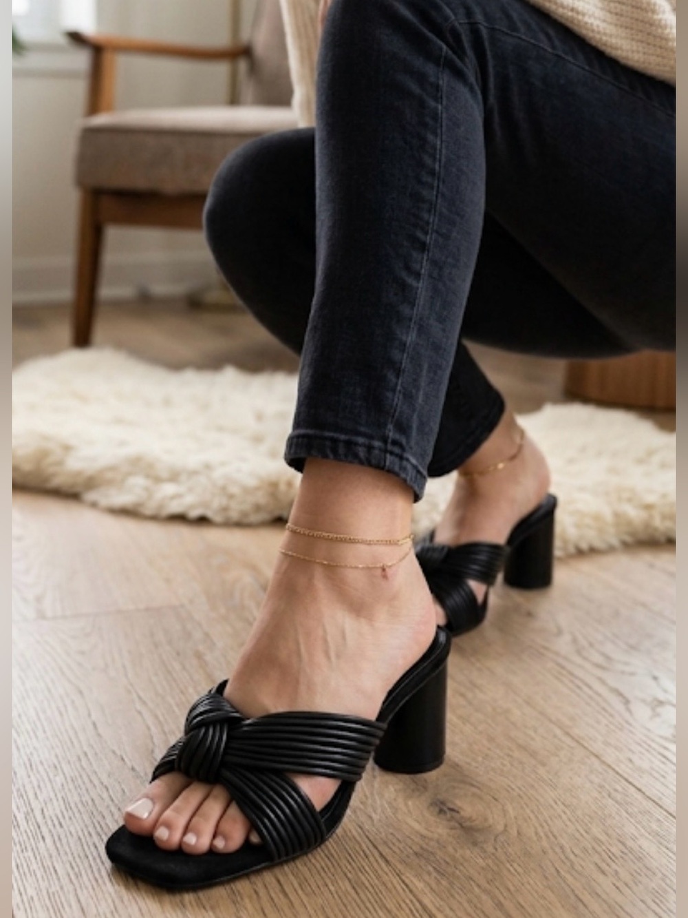 Calvin Klein Black Women's Heeled Sandals size 8